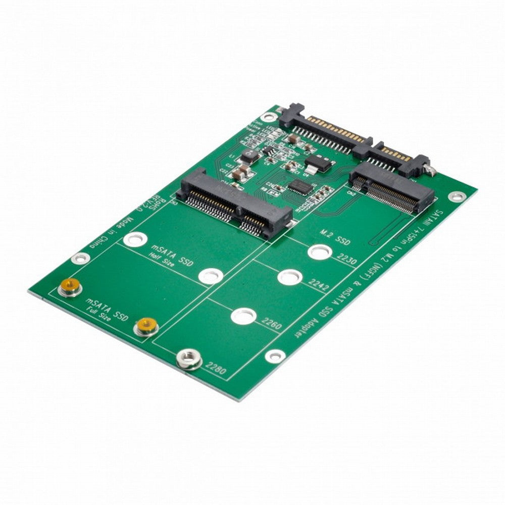 Chenyang 2 in 1 Combo Mini PCI- E 2 Lane M.2 NGFF mSATA SSD to SATA 3.0 III Adapter Converter PCBA SA-130