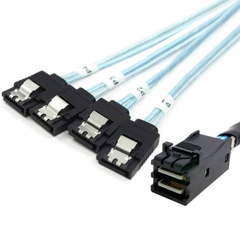 Chenyang Internal Mini SAS HD SFF-8643 Host to 4 SATA 7pin Target Hard Disk 6Gbps Data Server Raid Cable CC-SF-074