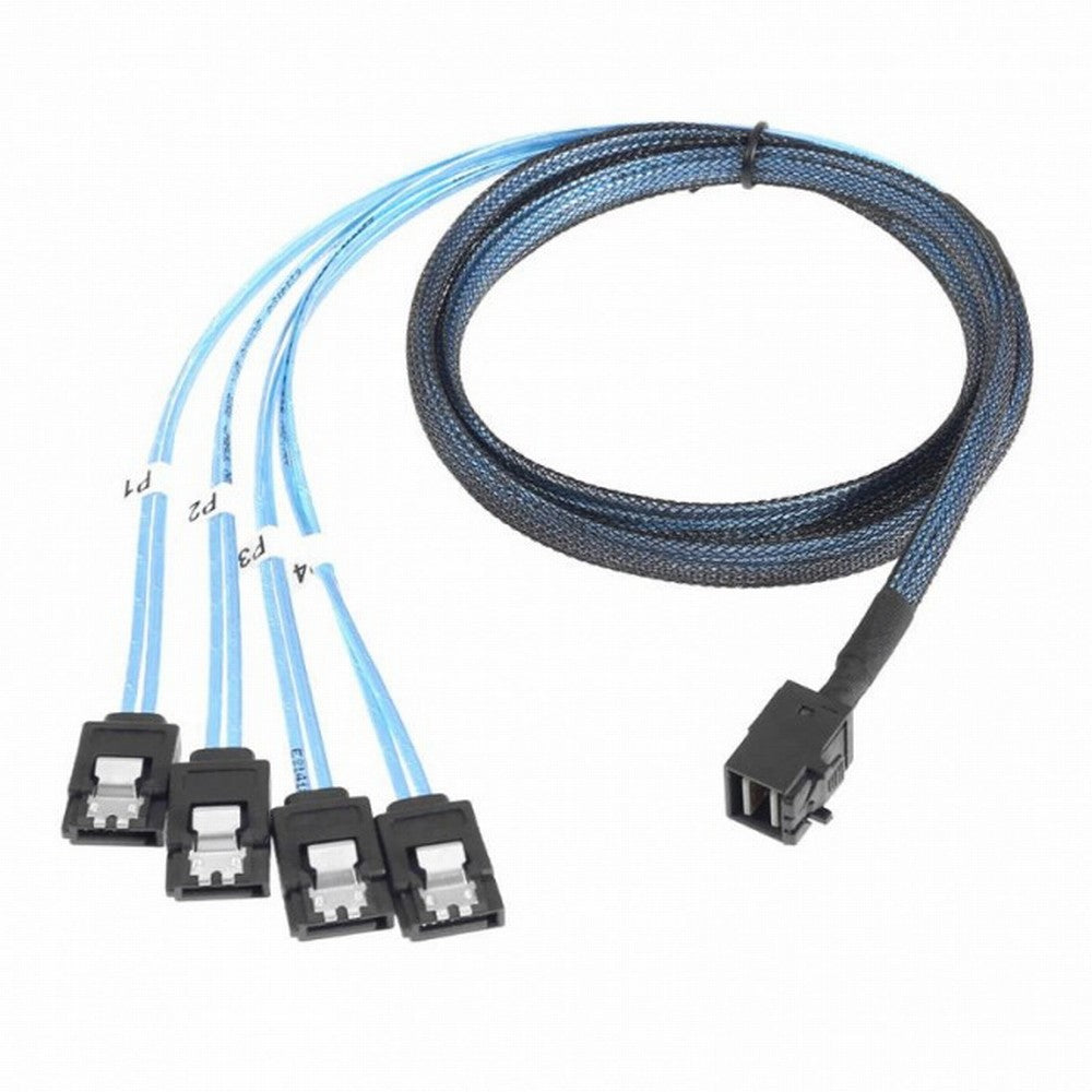 Chenyang Internal Mini SAS HD SFF-8643 Host to 4 SATA 7pin Target Hard Disk 6Gbps Data Server Raid Cable CC-SF-074