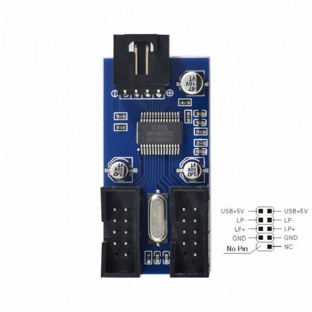 Chenyang 9pin USB 2.0 Header 1 to 2 / 4 Female Extension Cable HUB Connector Adapter Port Multilier U2-004