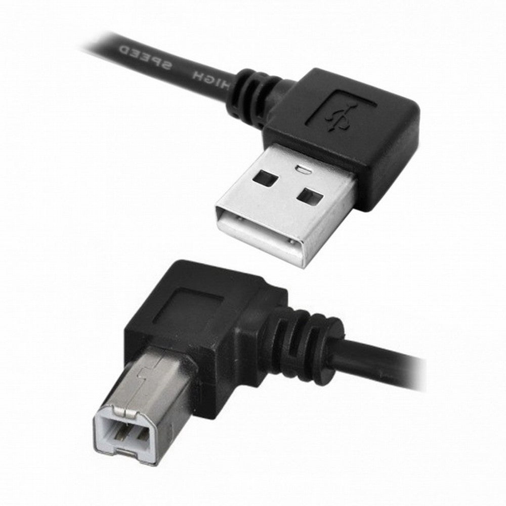 Chenyang Right Angled USB 2.0 A Male - B Male Printer Scanner 90 Degree Cable 50cm 100cm CC-U2-032-RI