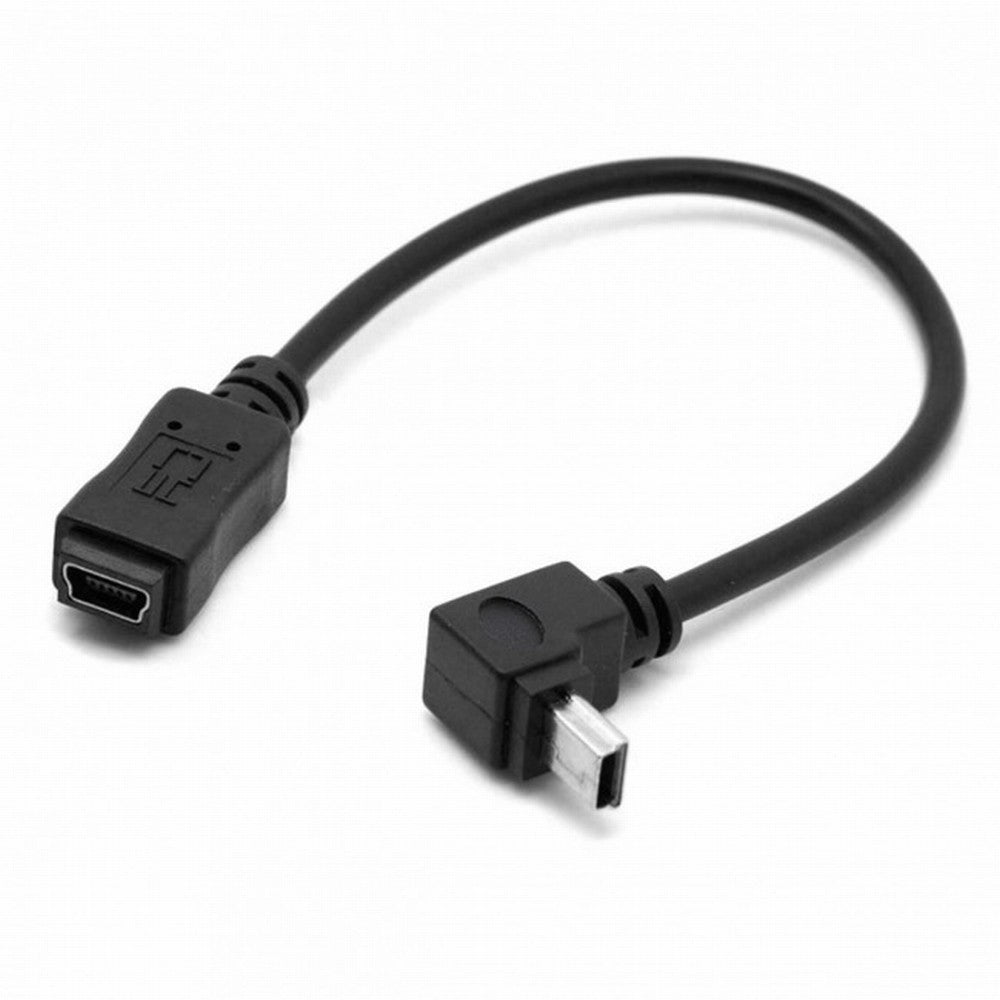 Chenyang GPS Mini USB 5P 90D Up Angled Male to Mini USB 5Pin Female Extension Cable 0.2m U2-049-UP