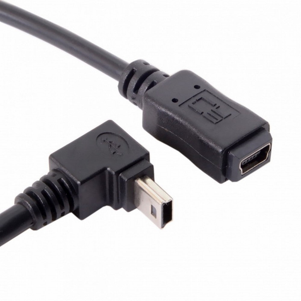 Chenyang GPS Mini USB 5P 90D Up Angled Male to Mini USB 5Pin Female Extension Cable 0.2m U2-049-UP