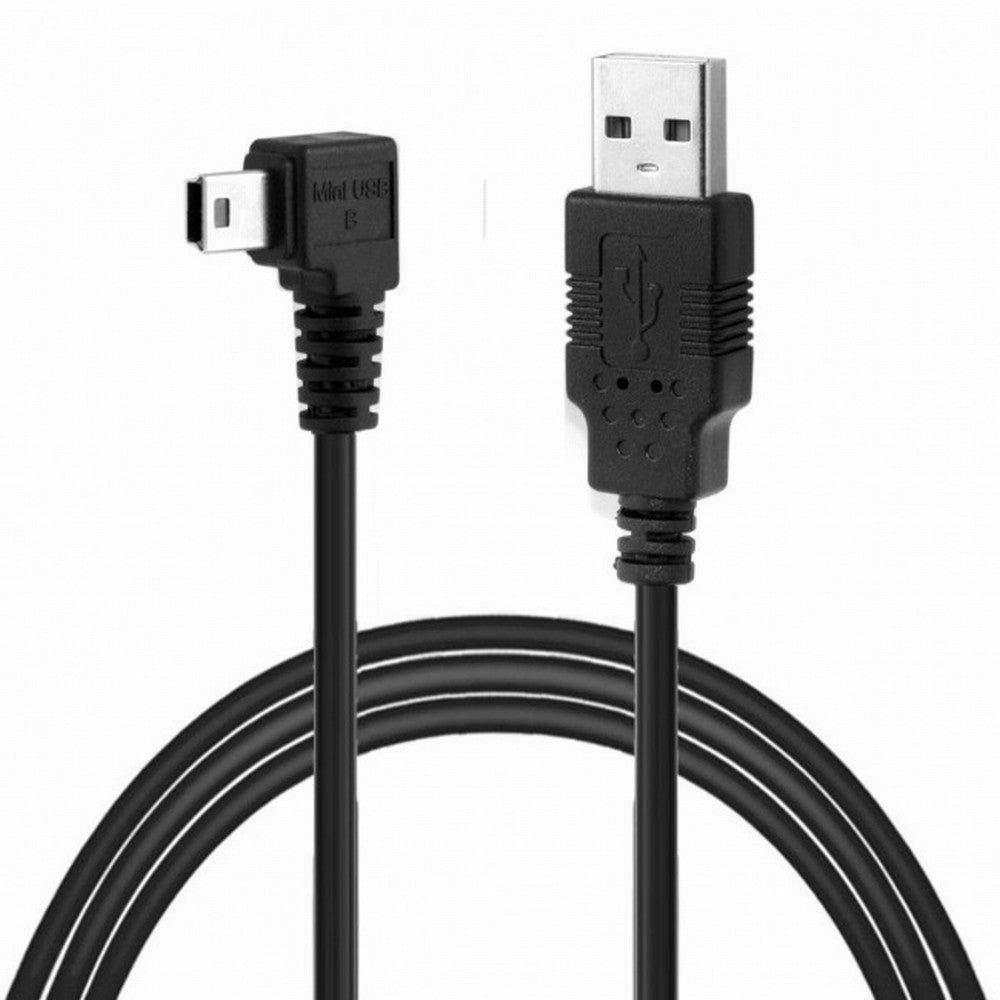 Chenyang Mini USB B Type 5pin Male Left Angled 90 Degree to USB 2.0 Male Data Cable with Ferrite U2-057-LE-3.0M/U2-057-LE-5.0M