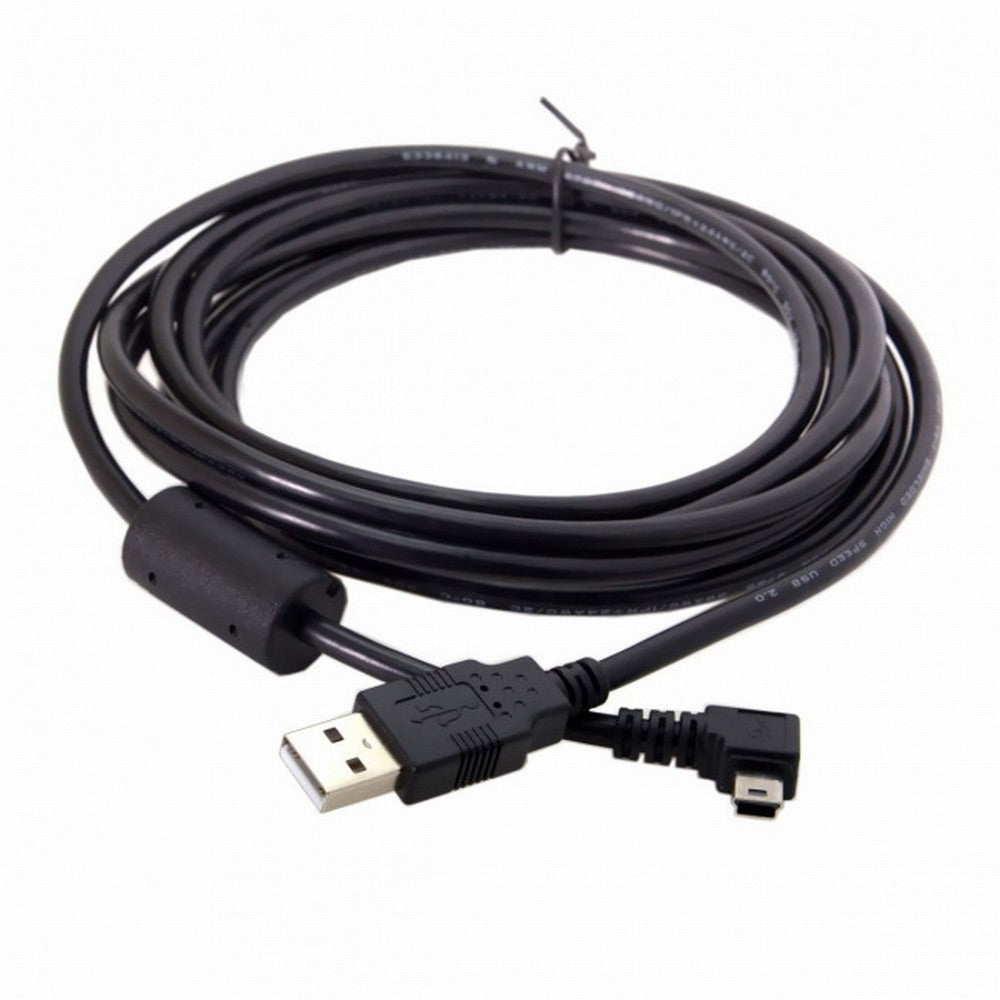 Chenyang Mini USB B Type 5pin Male Right Angled 90 Degree to USB 2.0 Male Data Cable with Ferrite U2-057-RI-3.0M/U2-057-RI-5.0M