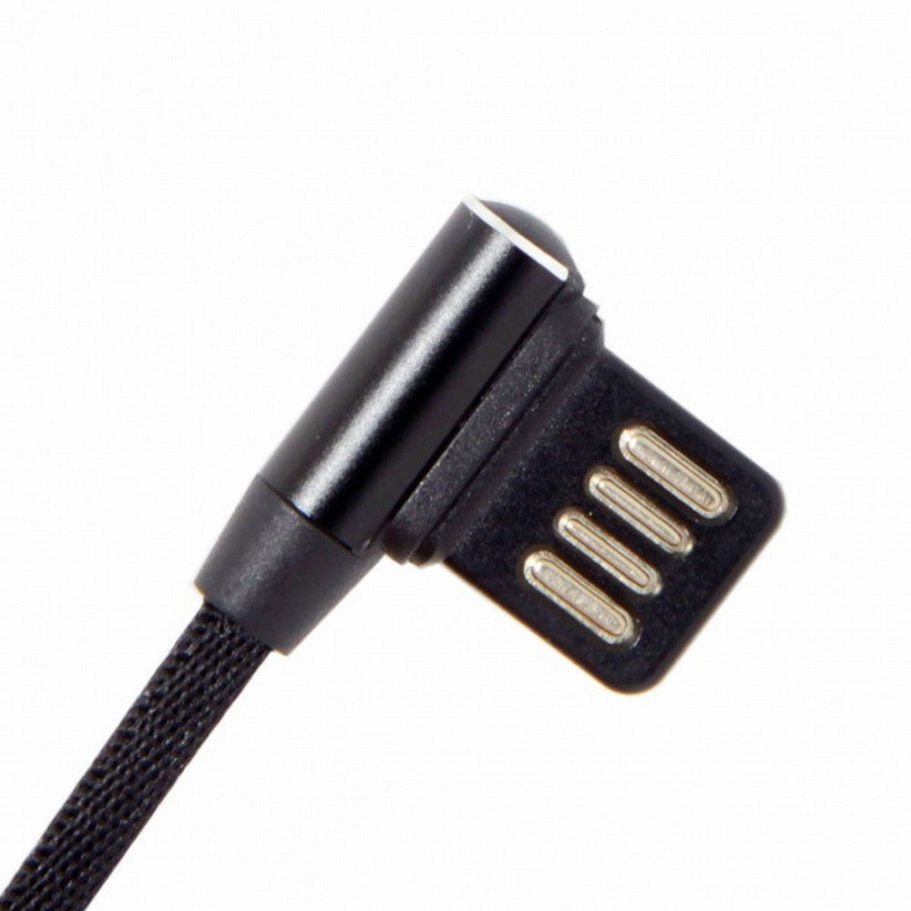 Chenyang Micro USB 5Pin to Left Right Angled 90 Degree USB 2.0 Data Cable with Sleeve for Tablet Phone 15cm U2-114