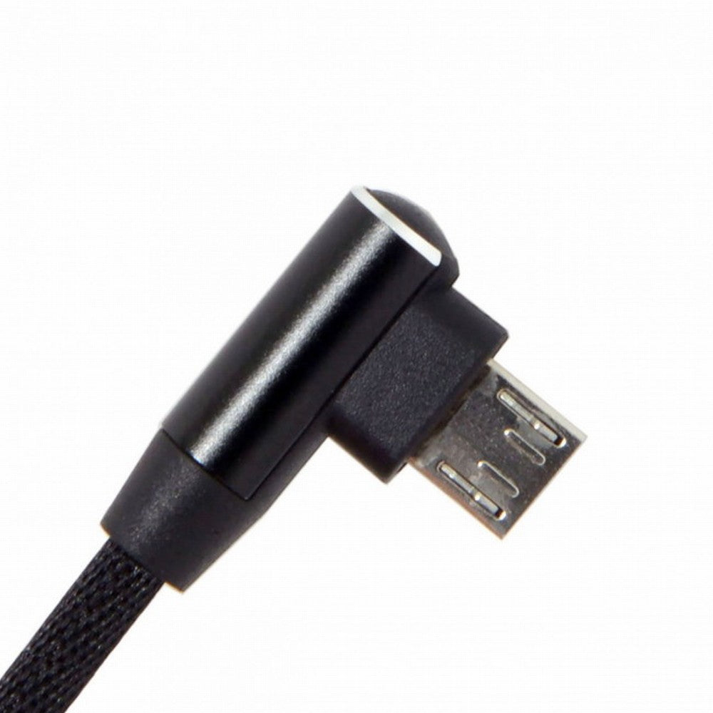 Chenyang Micro USB 5Pin to Left Right Angled 90 Degree USB 2.0 Data Cable with Sleeve for Tablet Phone 15cm U2-114