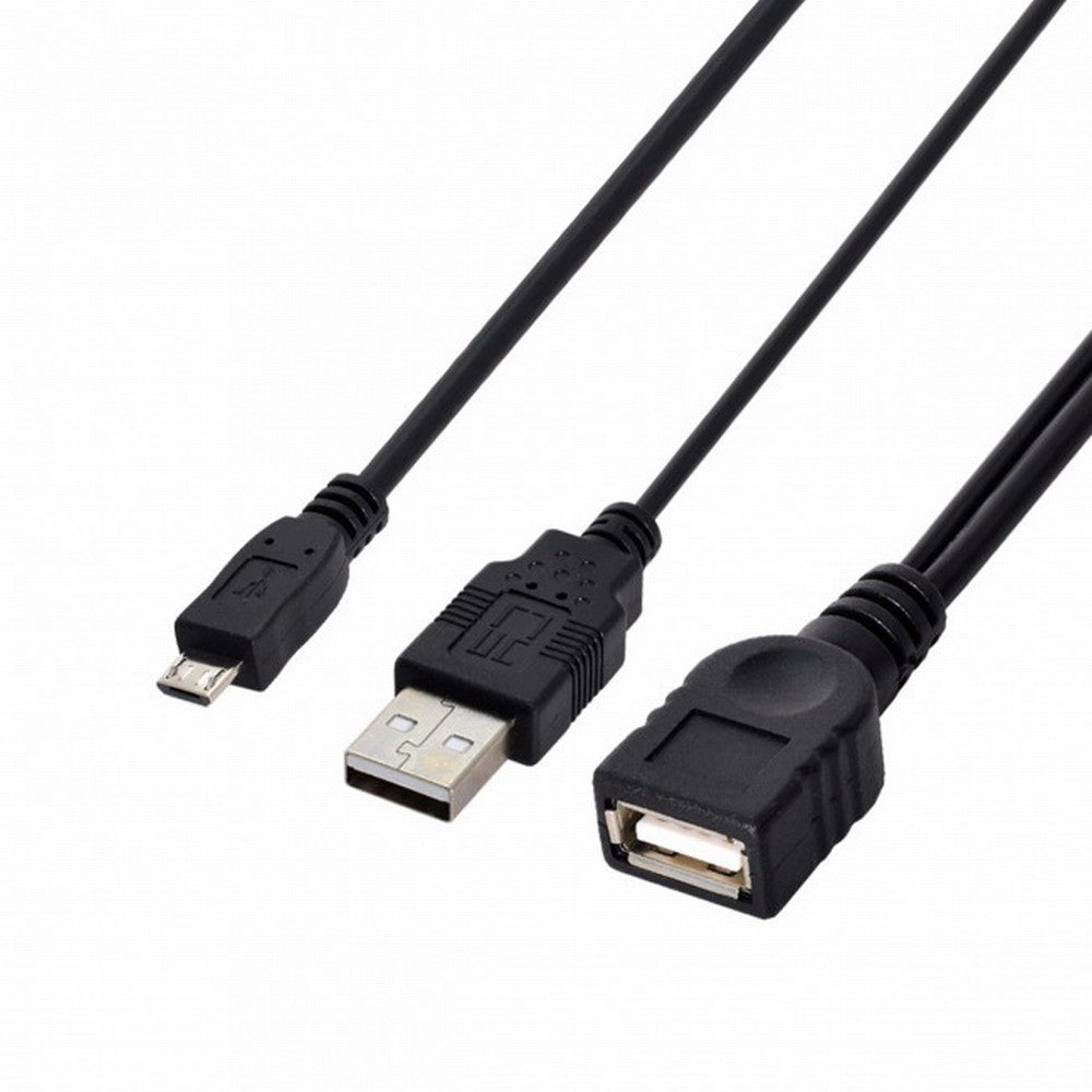 Chenyang Black Color Micro USB 2.0 OTG Host Flash Disk Cable with USB power for Galaxy S3 i9300 S4 i9500 Note2 Note3 S5 U2-165