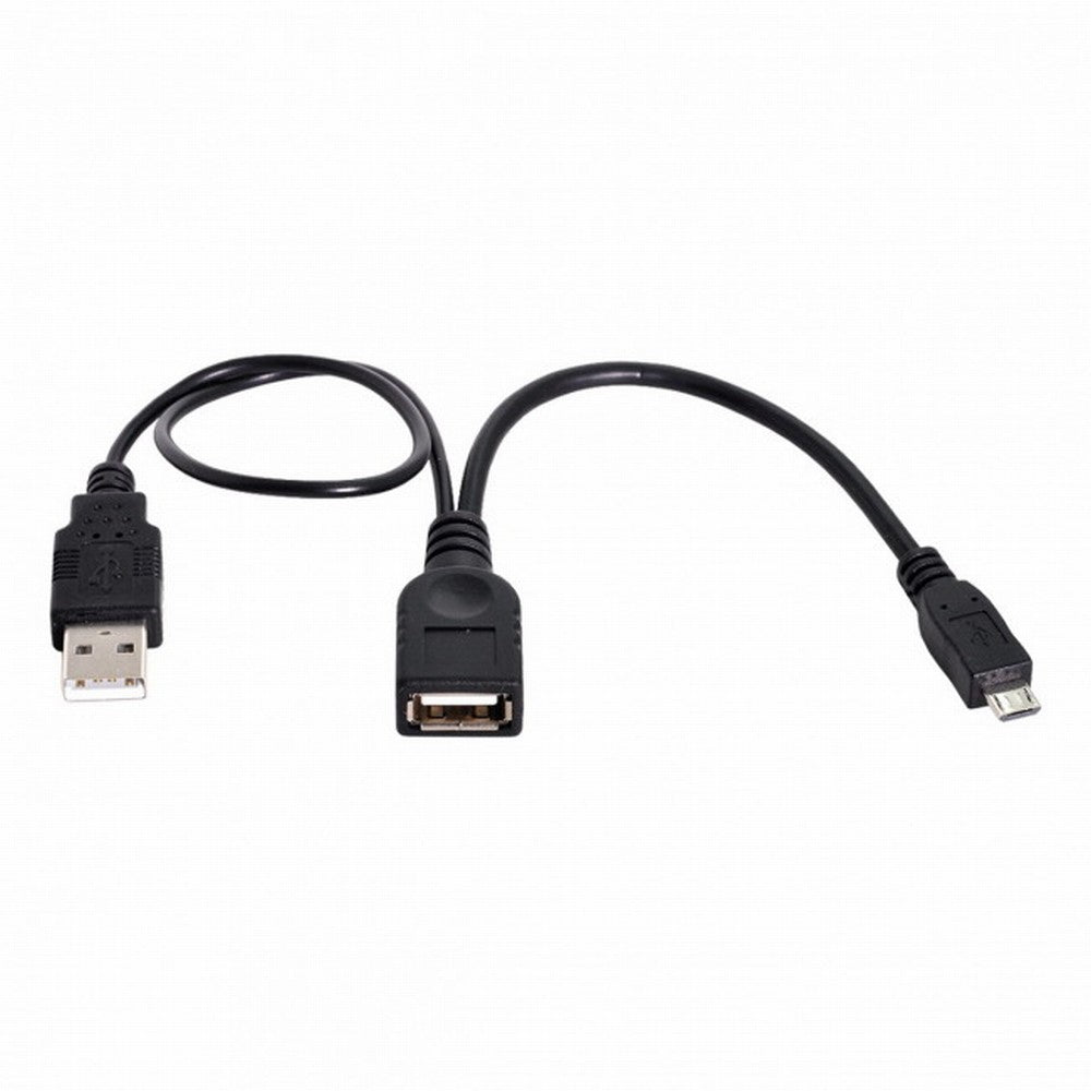 Chenyang Black Color Micro USB 2.0 OTG Host Flash Disk Cable with USB power for Galaxy S3 i9300 S4 i9500 Note2 Note3 S5 U2-165