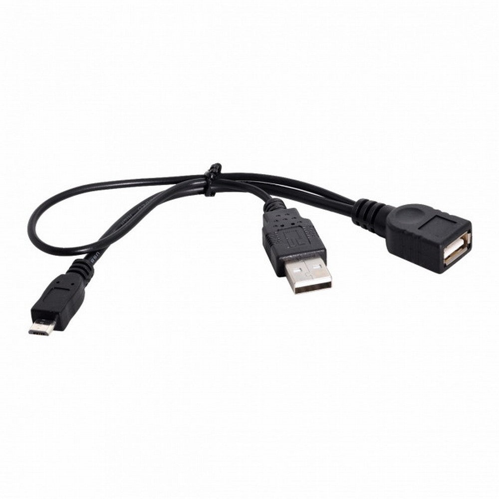 Chenyang Black Color Micro USB 2.0 OTG Host Flash Disk Cable with USB power for Galaxy S3 i9300 S4 i9500 Note2 Note3 S5 U2-165