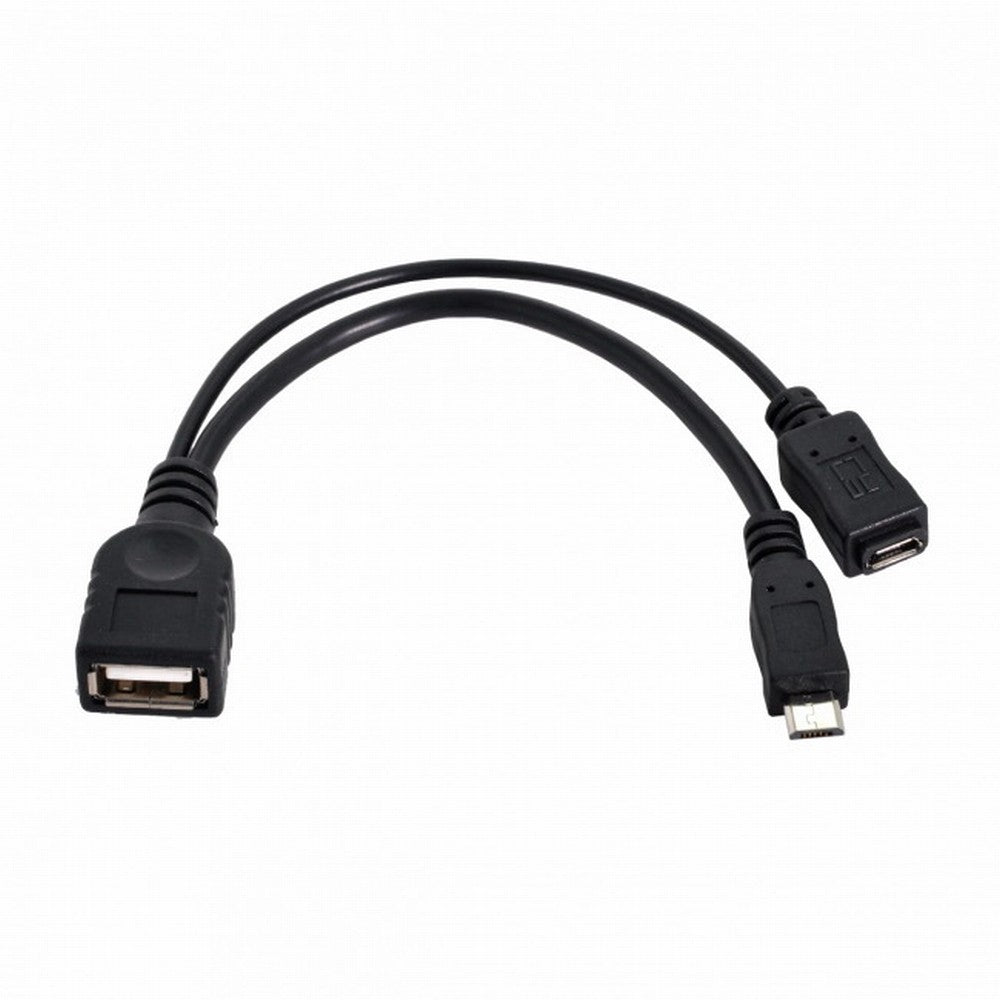 Chenyang Black Color Micro USB 2.0 OTG Host Flash Disk Cable with Micro USB power for Galaxy S3 i9300 S4 i9500 Note2 N7100 Note3 N9000 S5 i9600 U2-166