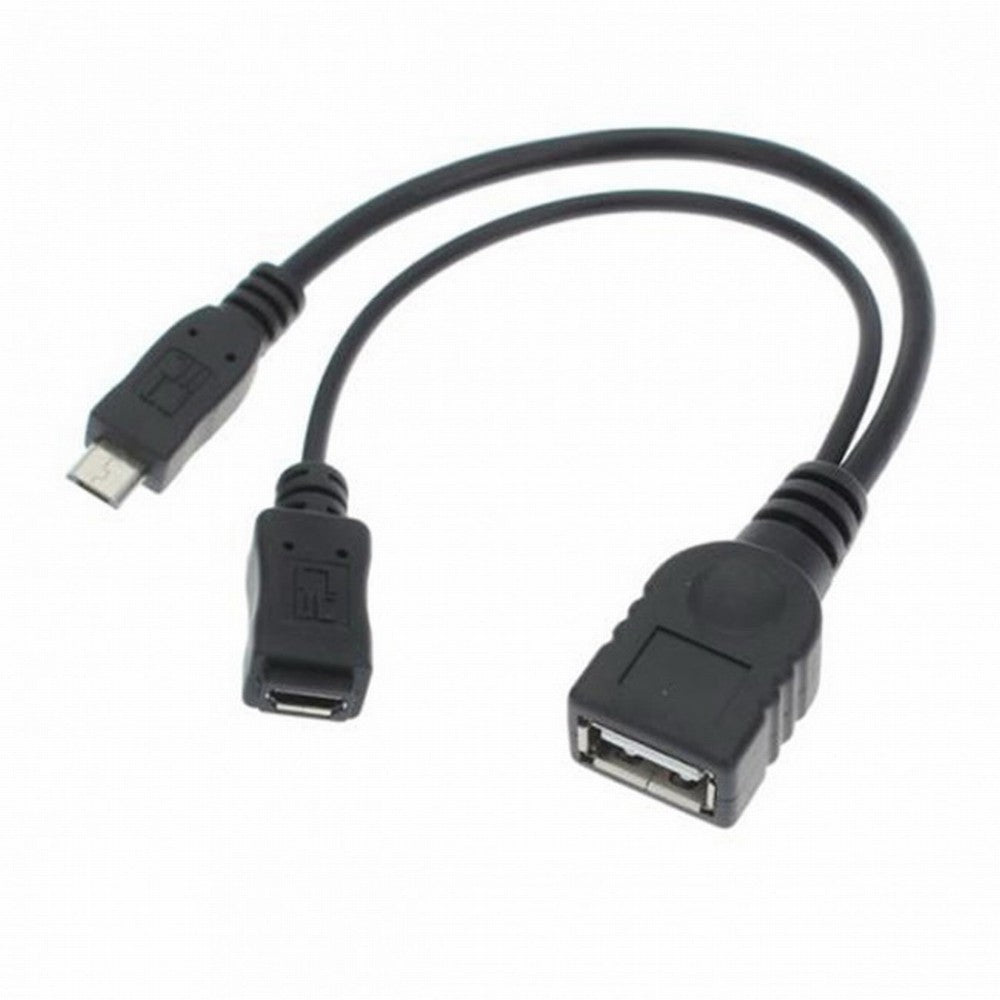 Chenyang Black Color Micro USB 2.0 OTG Host Flash Disk Cable with Micro USB power for Galaxy S3 i9300 S4 i9500 Note2 N7100 Note3 N9000 S5 i9600 U2-166