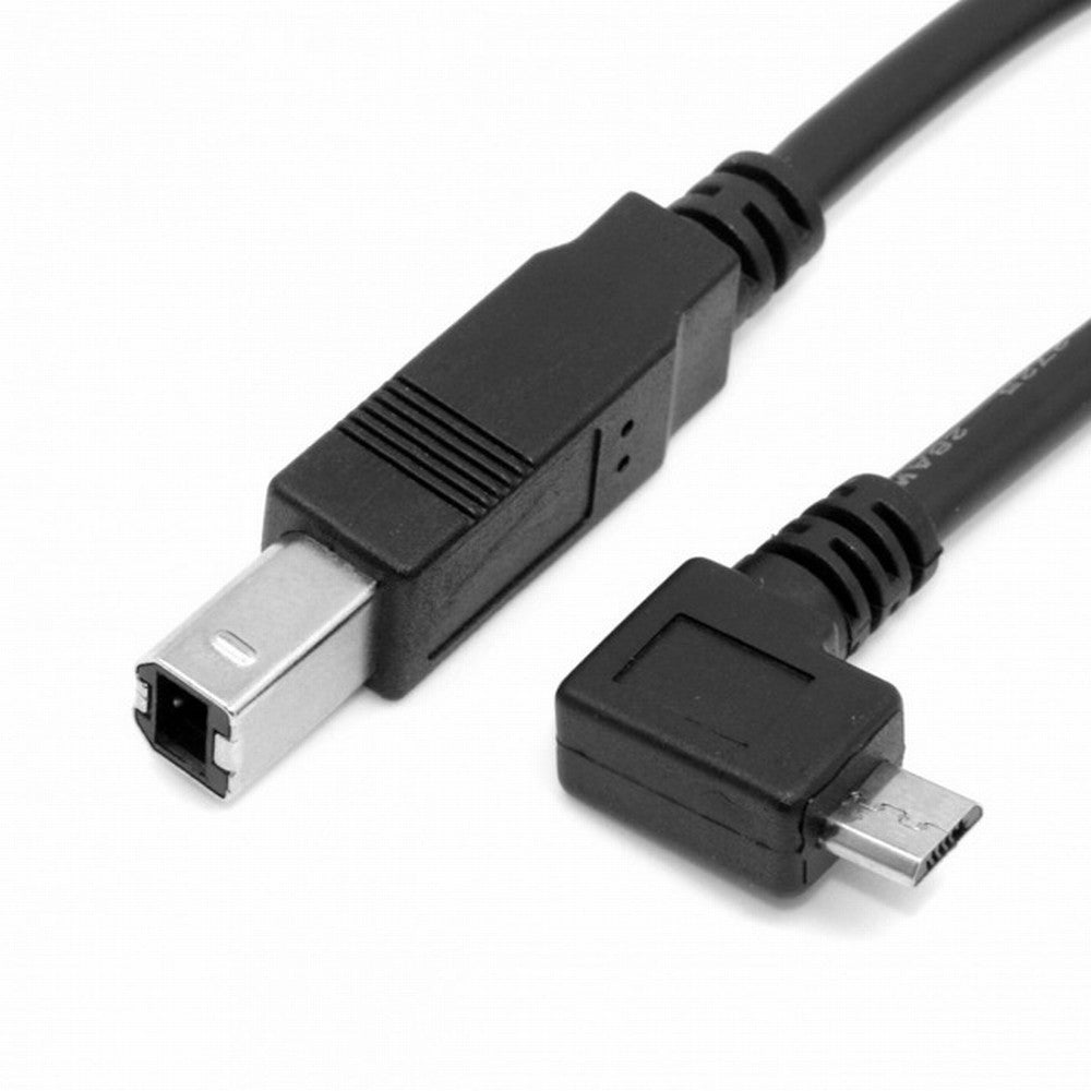 Chenyang 30cm Right Angled 90 Degree Micro USB OTG to Standard B Type Printer Scanner Hard Disk Cable U2-103-RI