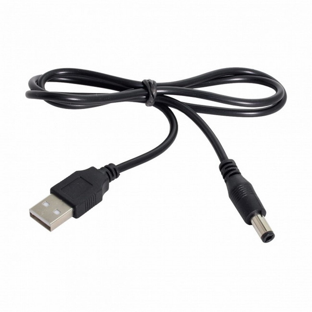 Chenyang USB 2.0 A Type Male to 5.5 x 2.5mm DC 5V Power Plug Barrel Connector Charge Cable 100cm U2-154-BK