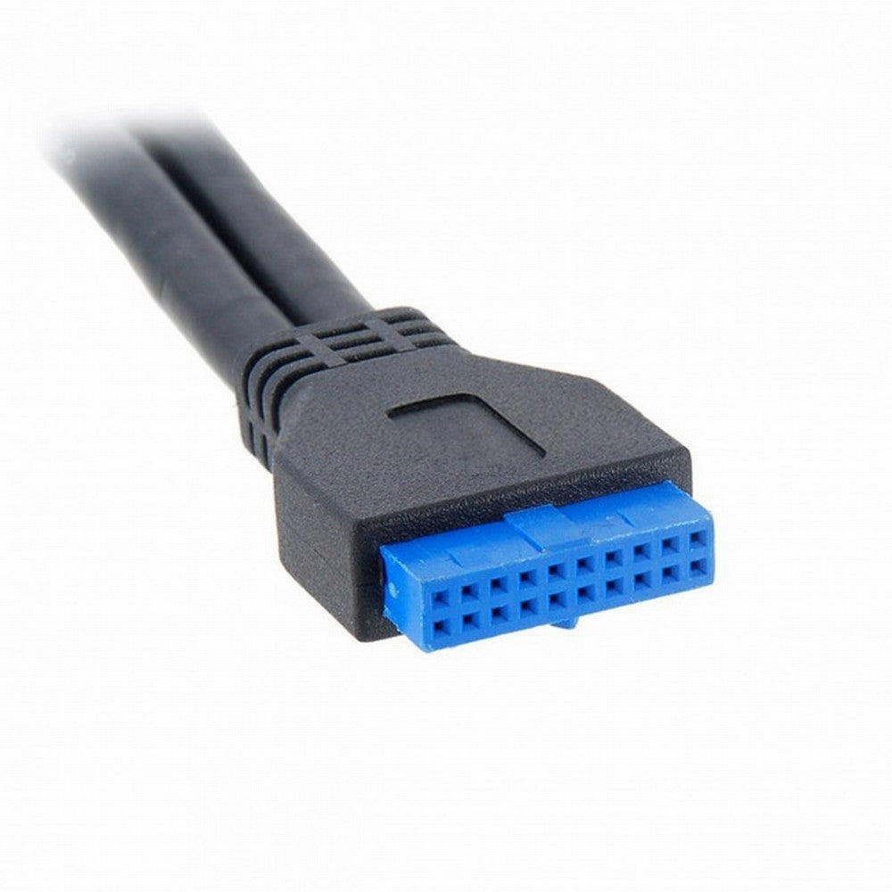 Chenyang Dual Port USB 3.0 Female Panel Type to Motherboard 20Pin Header cable 50cm U3-043