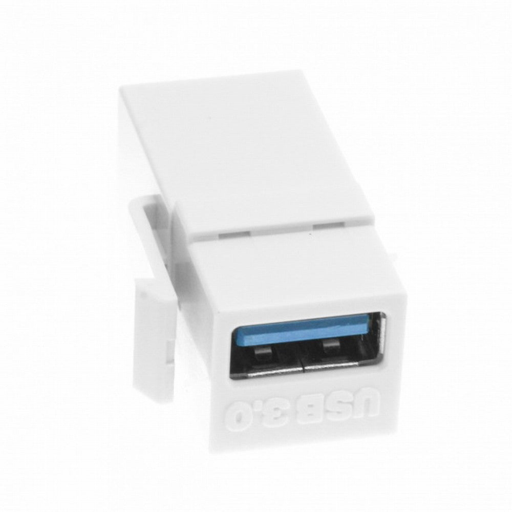 Chenyang USB 3.0 A Female to A Female Extension Keystone Jack Coupler Adapter for Wall Plate Panel USB Cable U3-059-WH