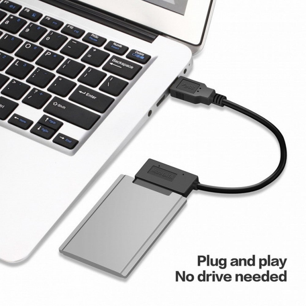 Chenyang USB 3.0 to Micro SATA 7+9 16 Pin 1.8" 90 Degree Angled Hard Disk Driver SSD Adapter Cable 10cm U3-068