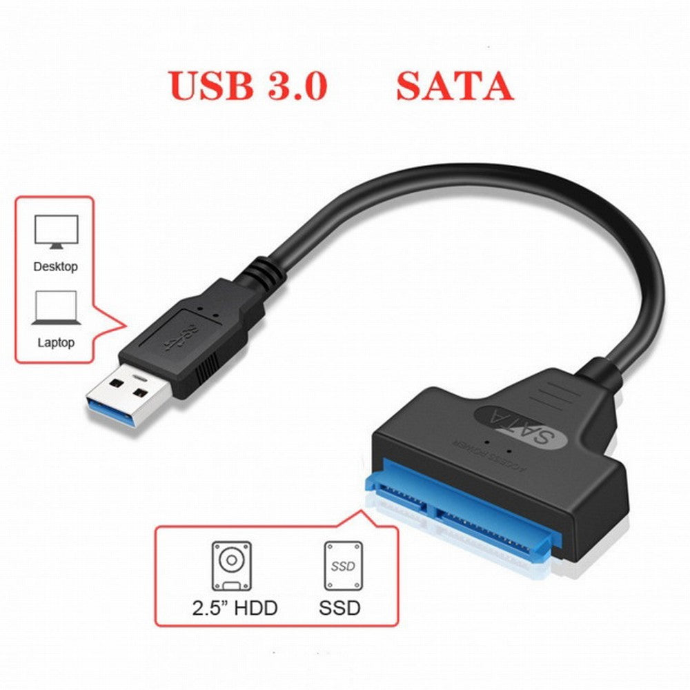 Chenyang Super speed 5Gbps USB 3.0 to SATA 22 Pin Adapter Cable for 2.5" Hard disk driver SSD U3-077-BK