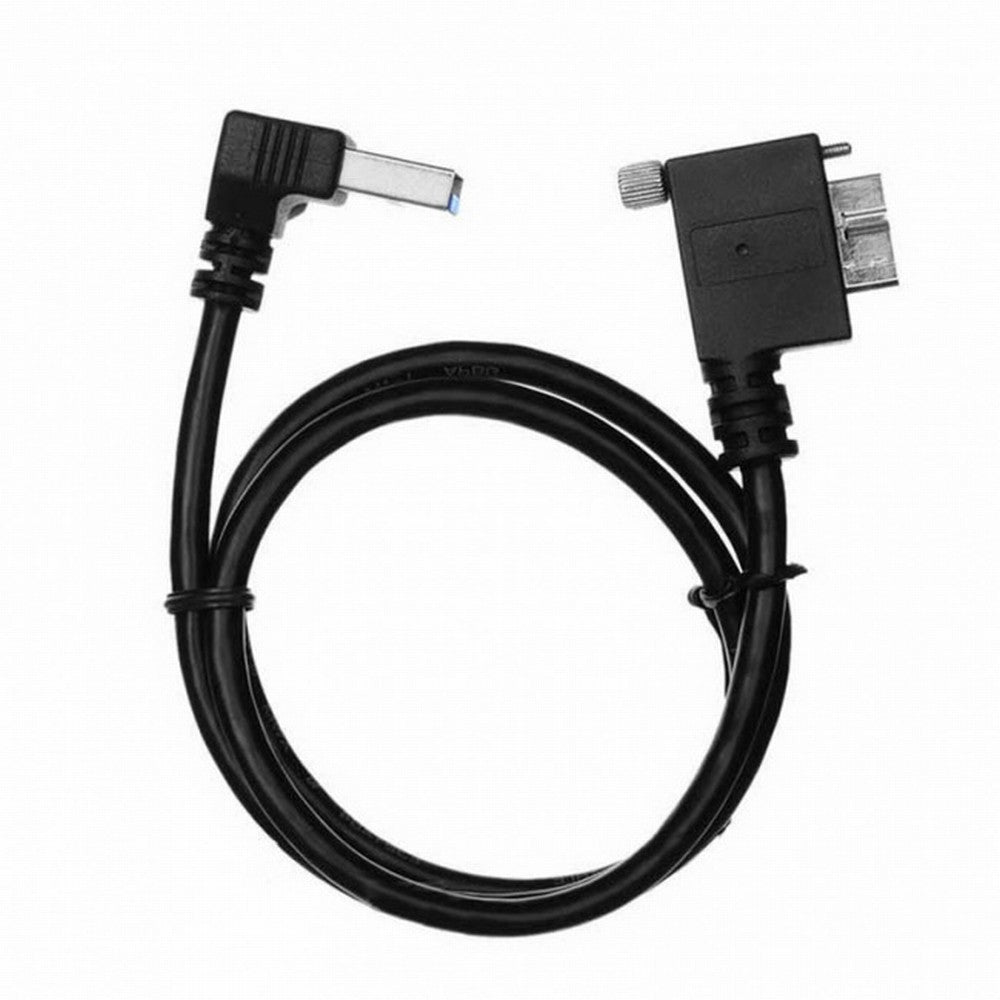 Chenyang Down Direction Right Angled 90 Degree USB 3.0 A plug to Micro B Plug Left Angled locking screws Panel Cable 40cm U3-078-LE