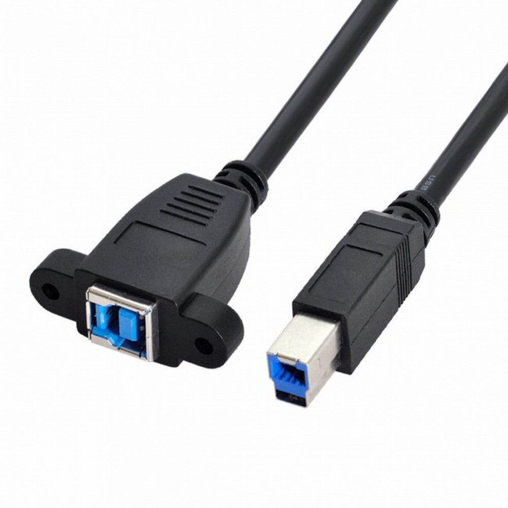 Chenyang Super Speed USB 3.0 Back Panel Mount B Female To Male B Type Extension Cable 0.5m U3-092-BK