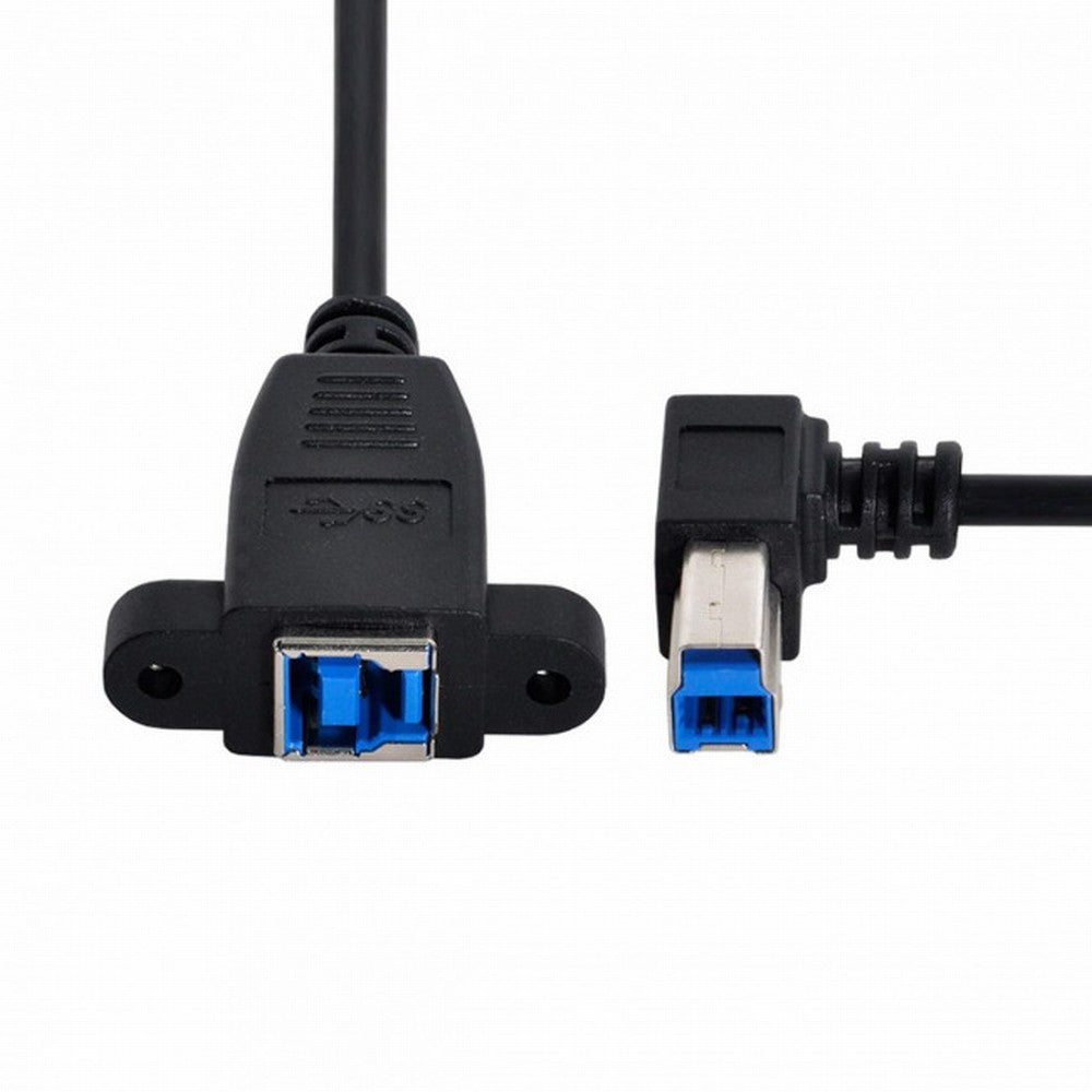 Chenyang USB 3.0 Back Panel Mount B Type Female To Right Angled 90 Degree B Type Male Extension cable 0.5m U3-092-RI