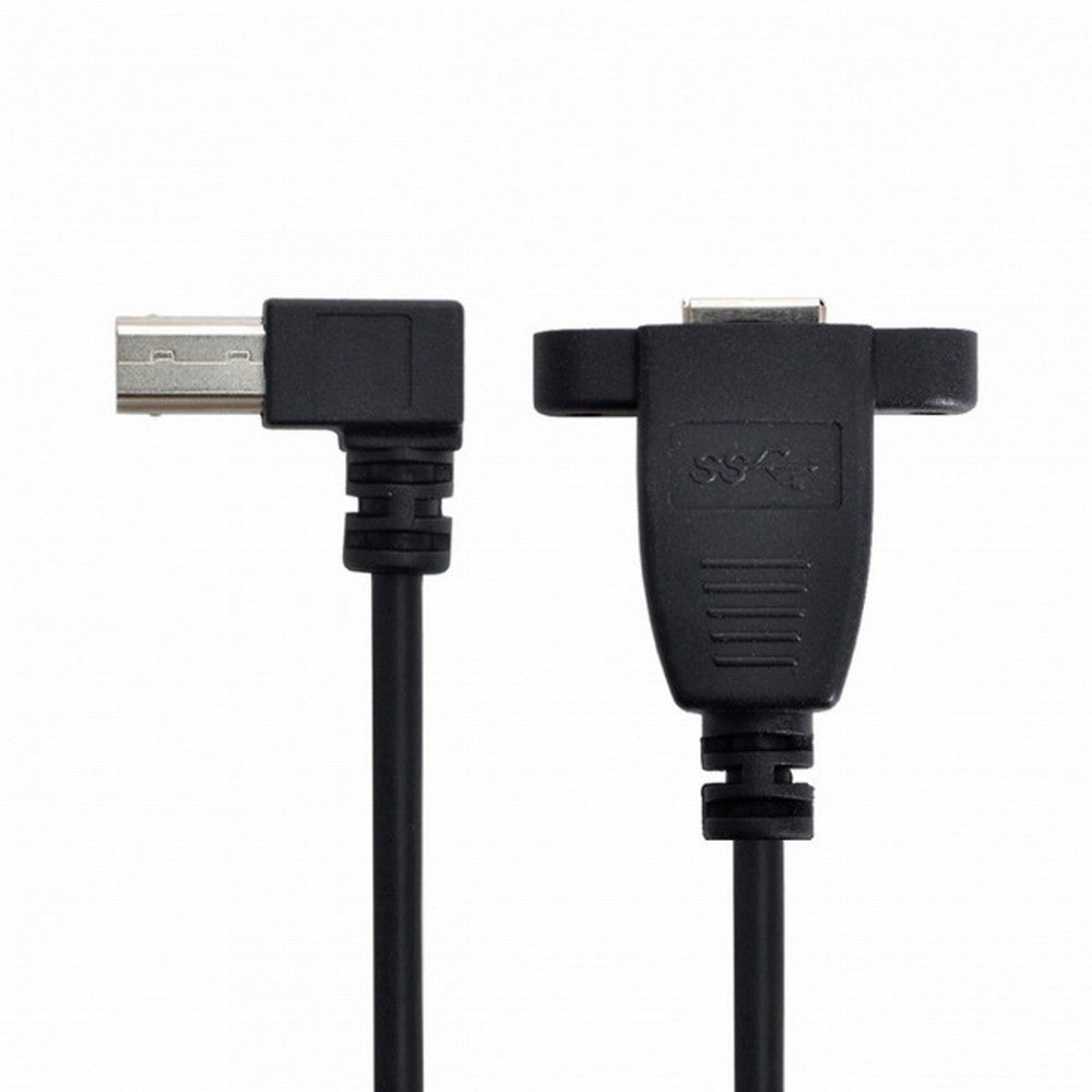 Chenyang USB 3.0 Back Panel Mount B Type Female To Right Angled 90 Degree B Type Male Extension cable 0.5m U3-092-RI