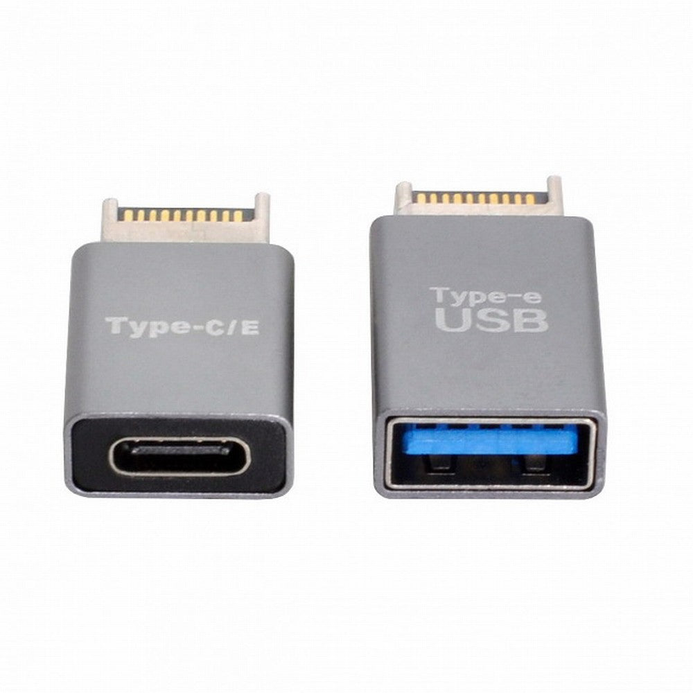 Chenyang 2pcs USB 3.1 Front Panel Header Male Type-E to Type-A Type-C USB-C Motherboard Extension Data Adapter UC-010-AF+UC-010-CF