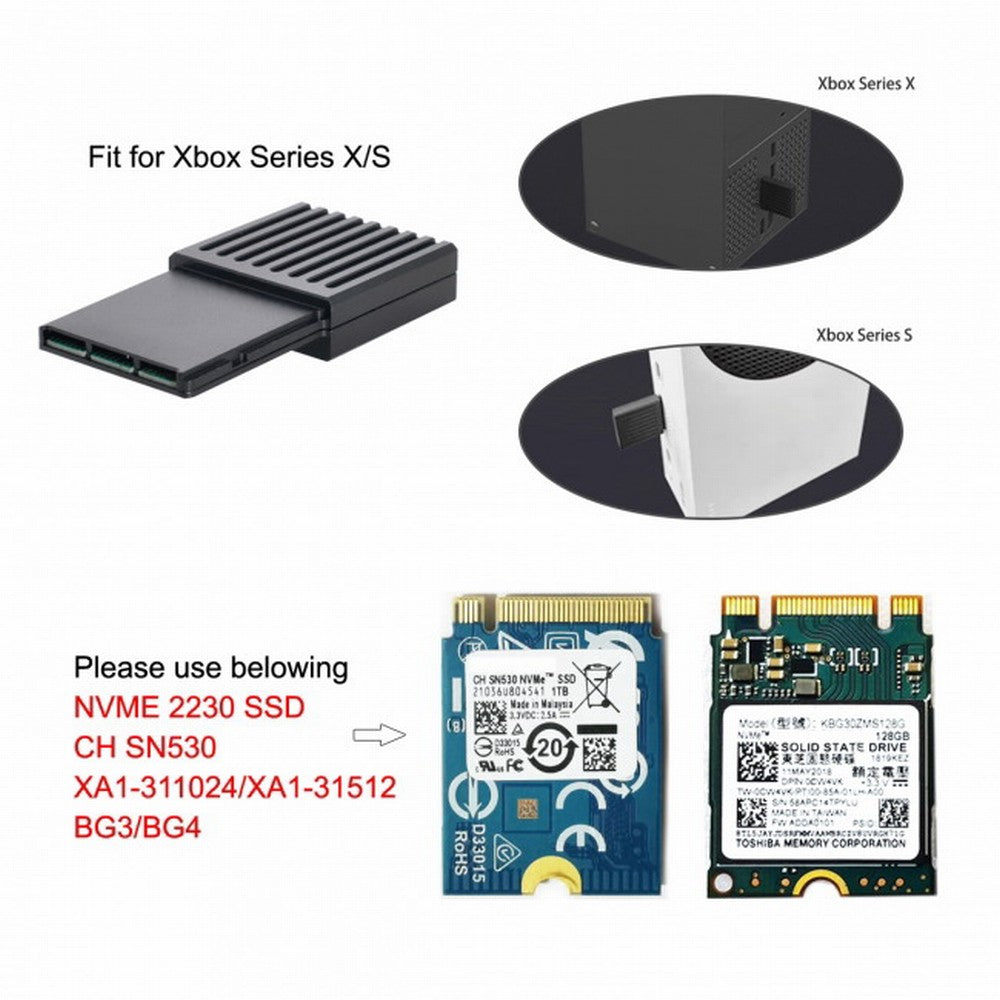 Chenyang CF-Express Type-B to M.2 NVMe 2230 M-Key Adapter CFE for XBOX Series XS CH SN530 SSD PCIe4.0 Expansion Memory Card SA-036