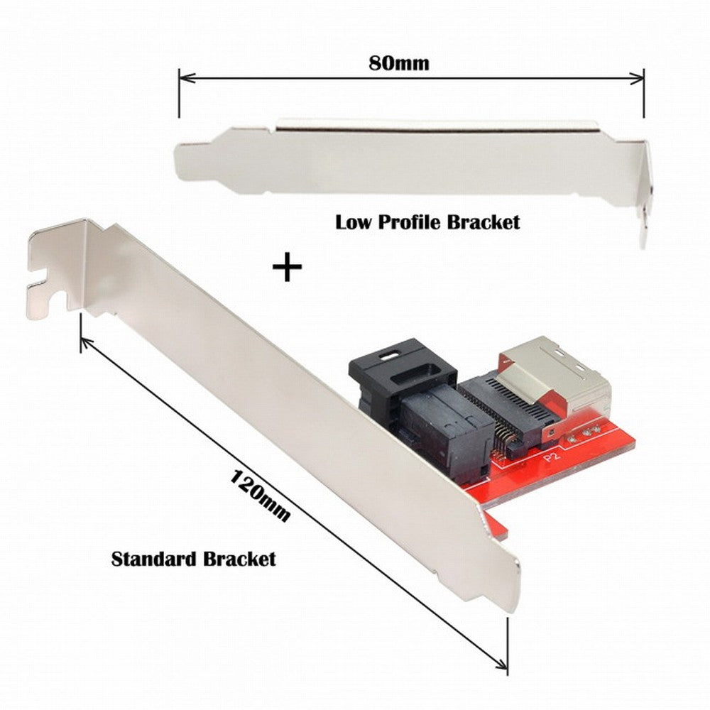 Chenyang PCI-Express 4.0 Mini SAS SFF-8087 to SAS HD SFF-8643 PCBA Female Adapter With Bracket SF-040