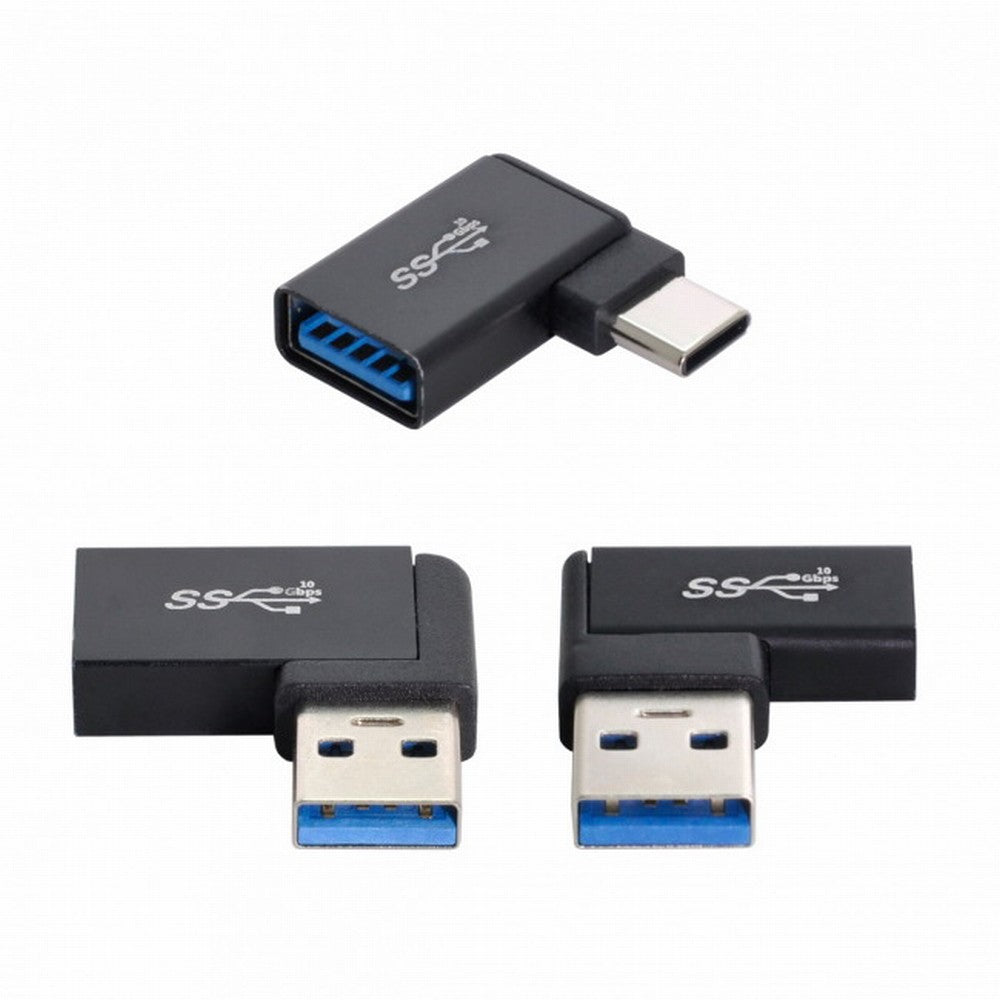 Chenyang 3pcs/lot Angled 90 Degree USB 3.1 Type C Male Female to USB3.0 Type A Female OTG Data 10Gbps Adapter UC-081