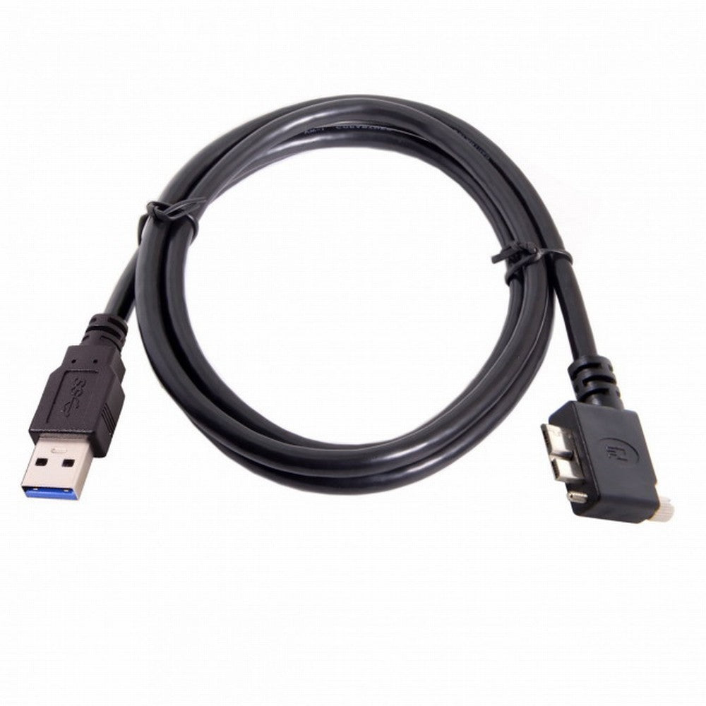 Chenyang  90 Degree Left Angled Micro USB Screw Mount to 3.0 Data Cable for Industrial Camera CC-U3-044-LE