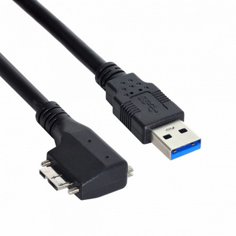 Chenyang Dual Screws 90 Degree Right Angled Micro USB Mount to USB3.0 Data Cable for Industrial Camera CC-U3-054-RI