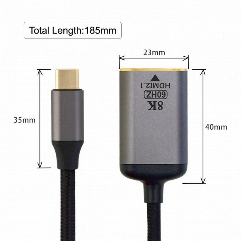 Chenyang USB4 USB-C Type-C Source to Female HDMI 2.1 Cable Display 8K 60HZ UHD 4K HDMI Male Monitor UC-006-H8K