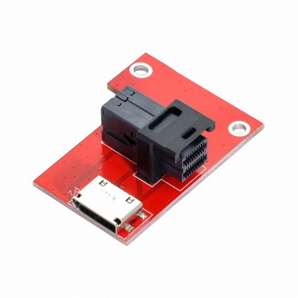 Chenyang PCI-Express 4.0 Mini SAS HD SFF-8643 to Oculink SFF-8611 SFF-8612 PCBA Female Adapter With Bracket SF-042