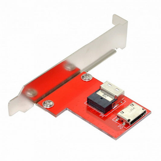 Chenyang PCI-Express 4.0 Slimline SAS SFF-8654 to Oculink SFF-8611 SFF-8612 PCBA Female Adapter With Bracket SF-043