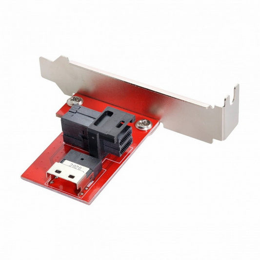 Chenyang PCI-Express 4.0 Slimline SAS SFF-8654 to HD SFF-8643 PCBA Female Adapter With Bracket SF-044