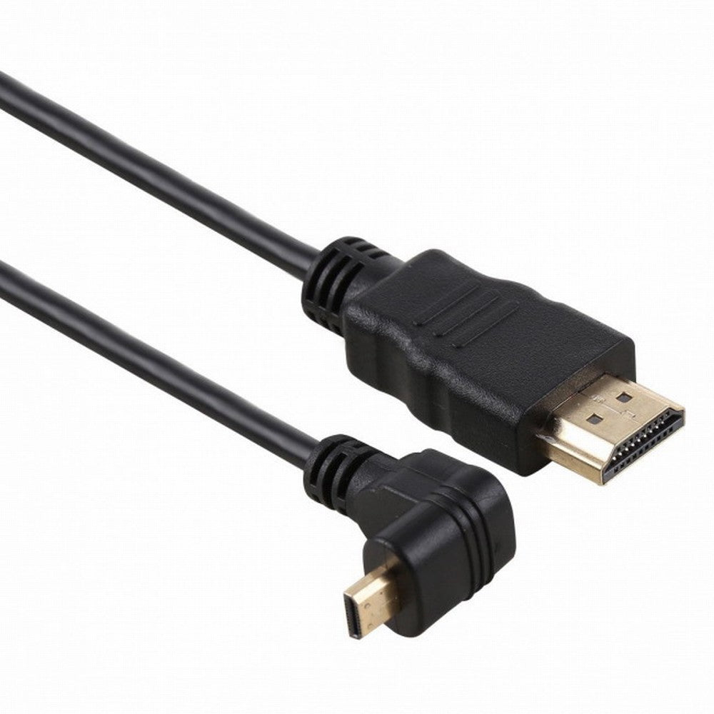 Chenyang Up Angled 90 Degree Micro HDMI to HDMI Male HDTV Cable for Cell Phone Tablet Camera HD-066-UP