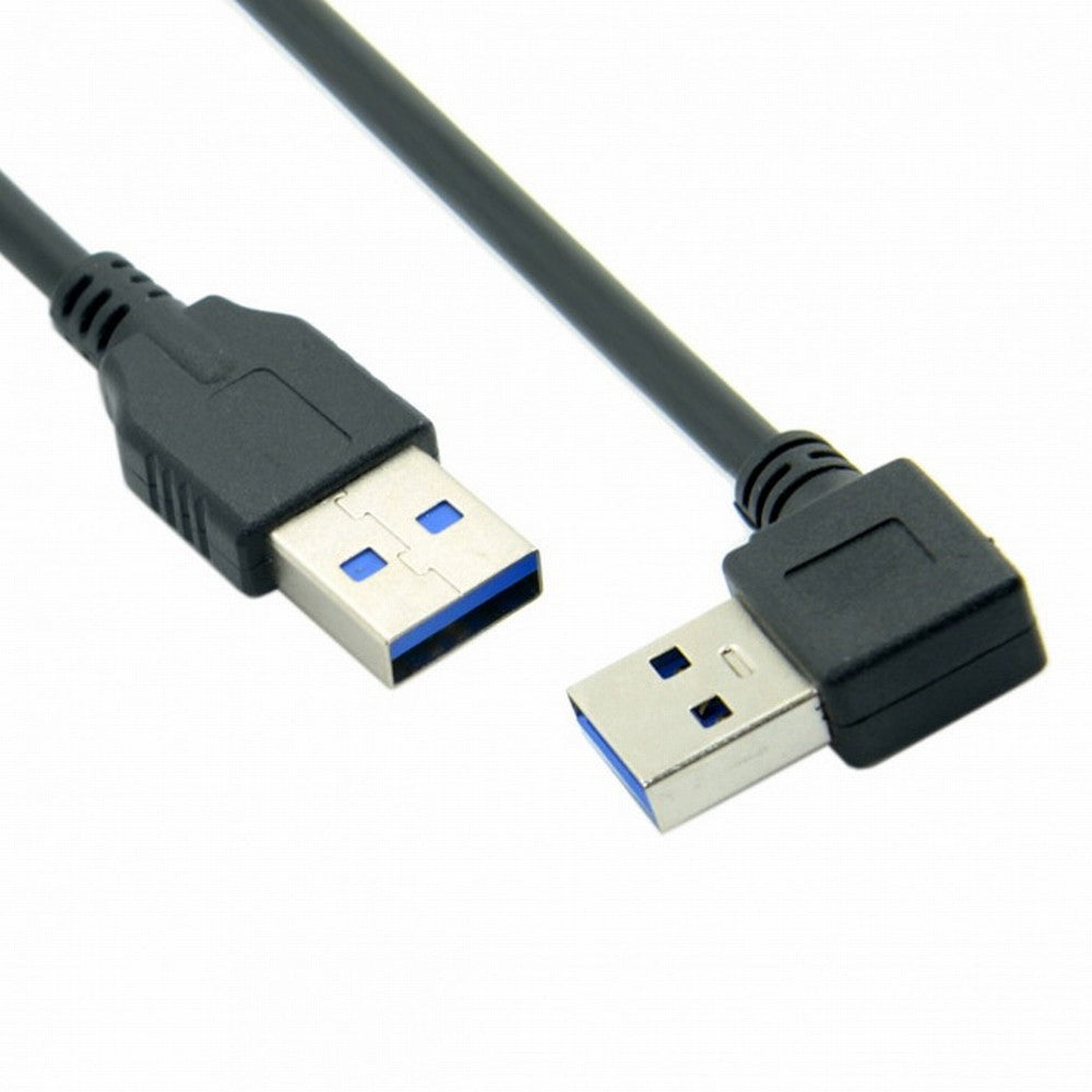 Chenyang 90 Degree Right Angled USB 3.0 A Type Male to Straight A Type Male Data Cable 40cm U3-069-RI