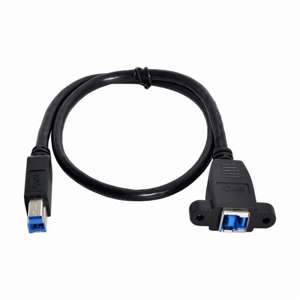 Chenyang Super Speed USB 3.0 Back Panel Mount B Female To Male B Type Extension Cable 0.5m U3-092-BK