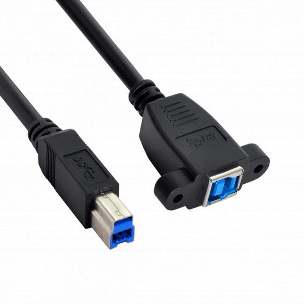 Chenyang Super Speed USB 3.0 Back Panel Mount B Female To Male B Type Extension Cable 0.5m U3-092-BK