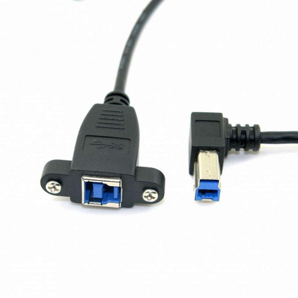 Chenyang USB 3.0 Back Panel Mount B Type Female To Right Angled 90 Degree B Type Male Extension cable 0.5m U3-092-RI