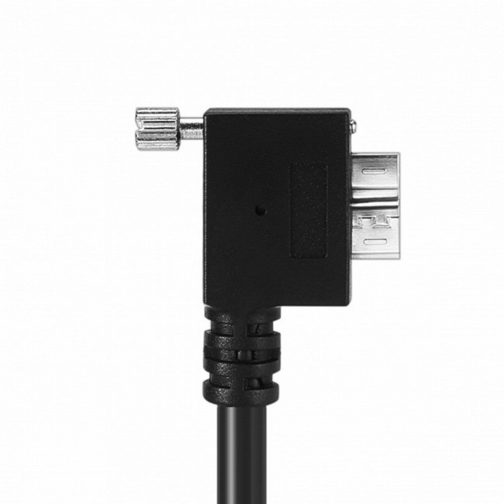 Chenyang Down Direction Right Angled 90 Degree USB 3.0 A plug to Micro B Plug Left Angled locking screws Panel Cable 40cm U3-078-LE