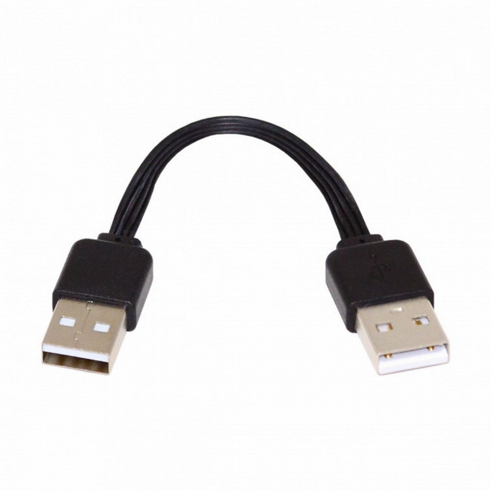 Chenyang 13cm USB 2.0 Type-A Male to Type-A Male Data Flat Slim FPC Cable for FPV Disk Phone U2-028-BK-0.13M