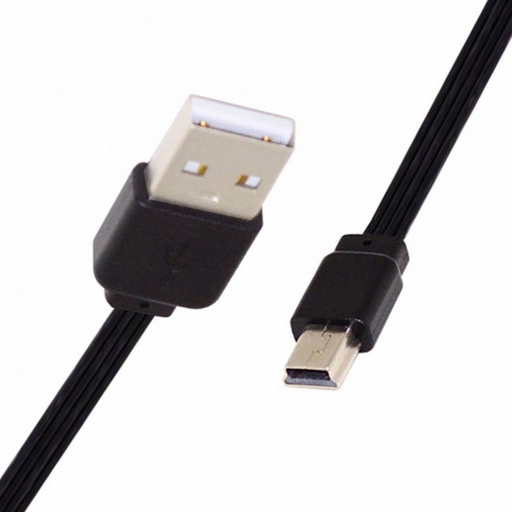 Chenyang 13cm USB 2.0 Type-A Male to Mini 5Pin USB Male Data Flat Slim FPC Cable for FPV Disk Phone U2-042-BK-0.13M