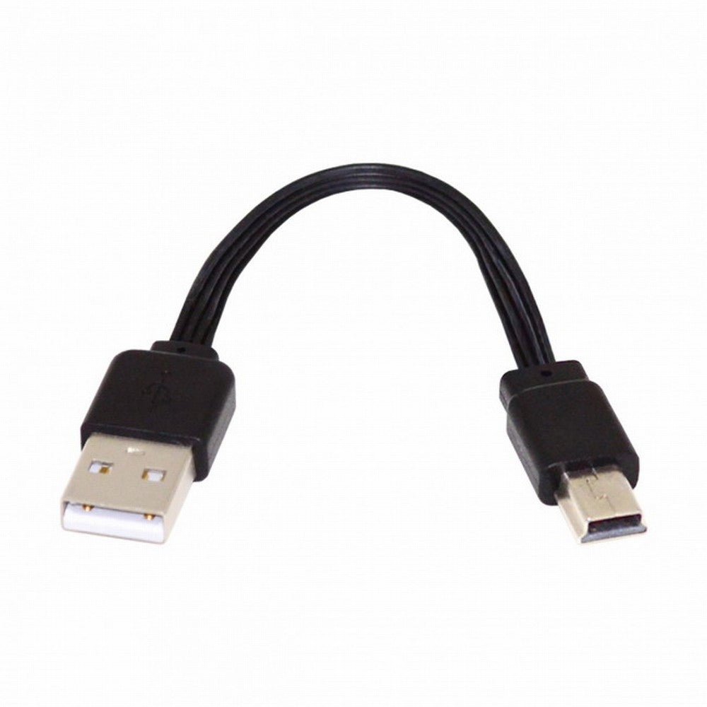 Chenyang 13cm USB 2.0 Type-A Male to Mini 5Pin USB Male Data Flat Slim FPC Cable for FPV Disk Phone U2-042-BK-0.13M