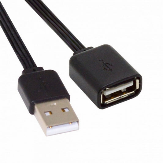 Chenyang 13cm USB 2.0 Type-A Male to Type-A Male Female Data Flat Slim FPC Cable for FPV Disk Phone U2-047-BK-0.13M