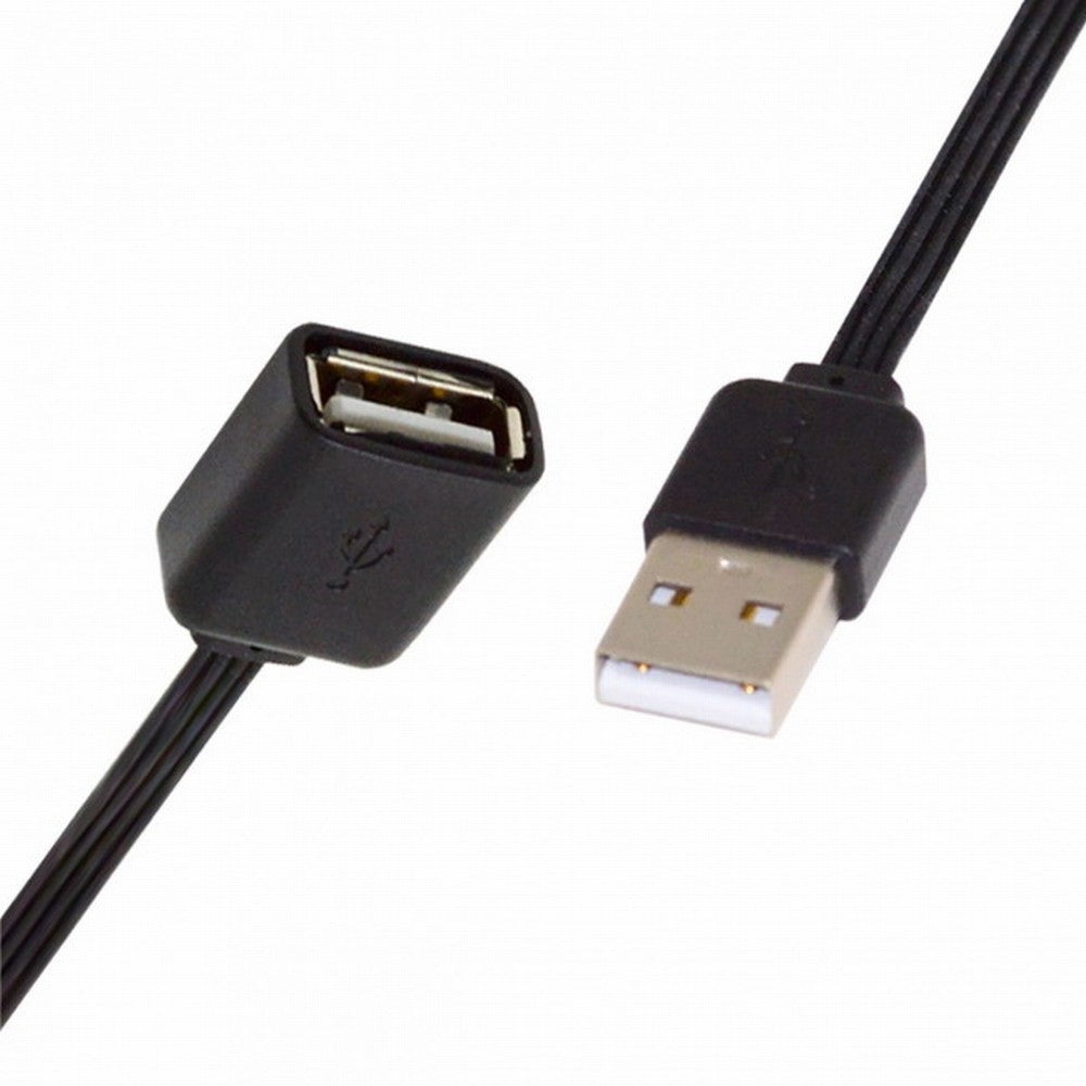 Chenyang 13cm USB 2.0 Type-A Male to Type-A Male Female Data Flat Slim FPC Cable for FPV Disk Phone U2-047-BK-0.13M