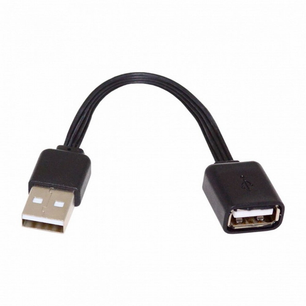 Chenyang 13cm USB 2.0 Type-A Male to Type-A Male Female Data Flat Slim FPC Cable for FPV Disk Phone U2-047-BK-0.13M