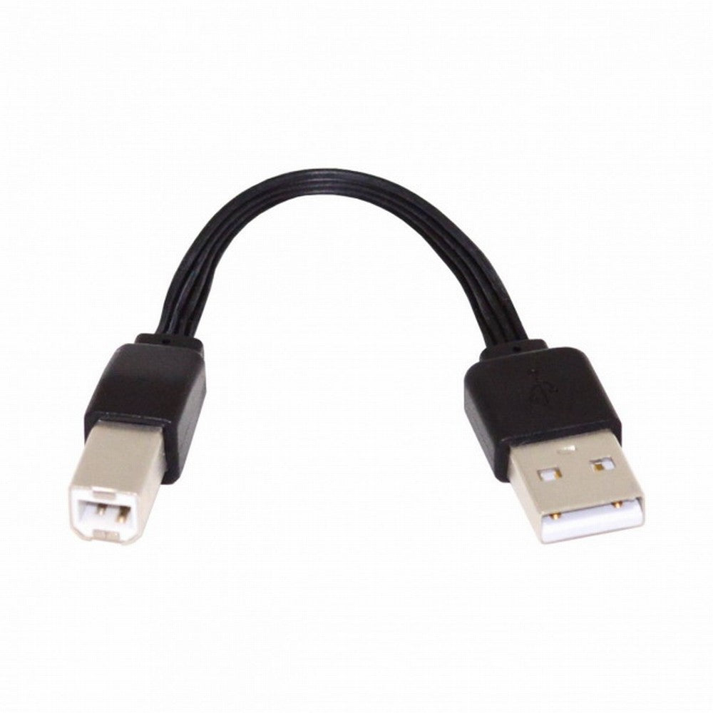 Chenyang 13cm USB 2.0 Type-A Male to Type-B Male Data Flat Slim FPC Cable for Scanner Disk Printer U2-060-BK-0.13M