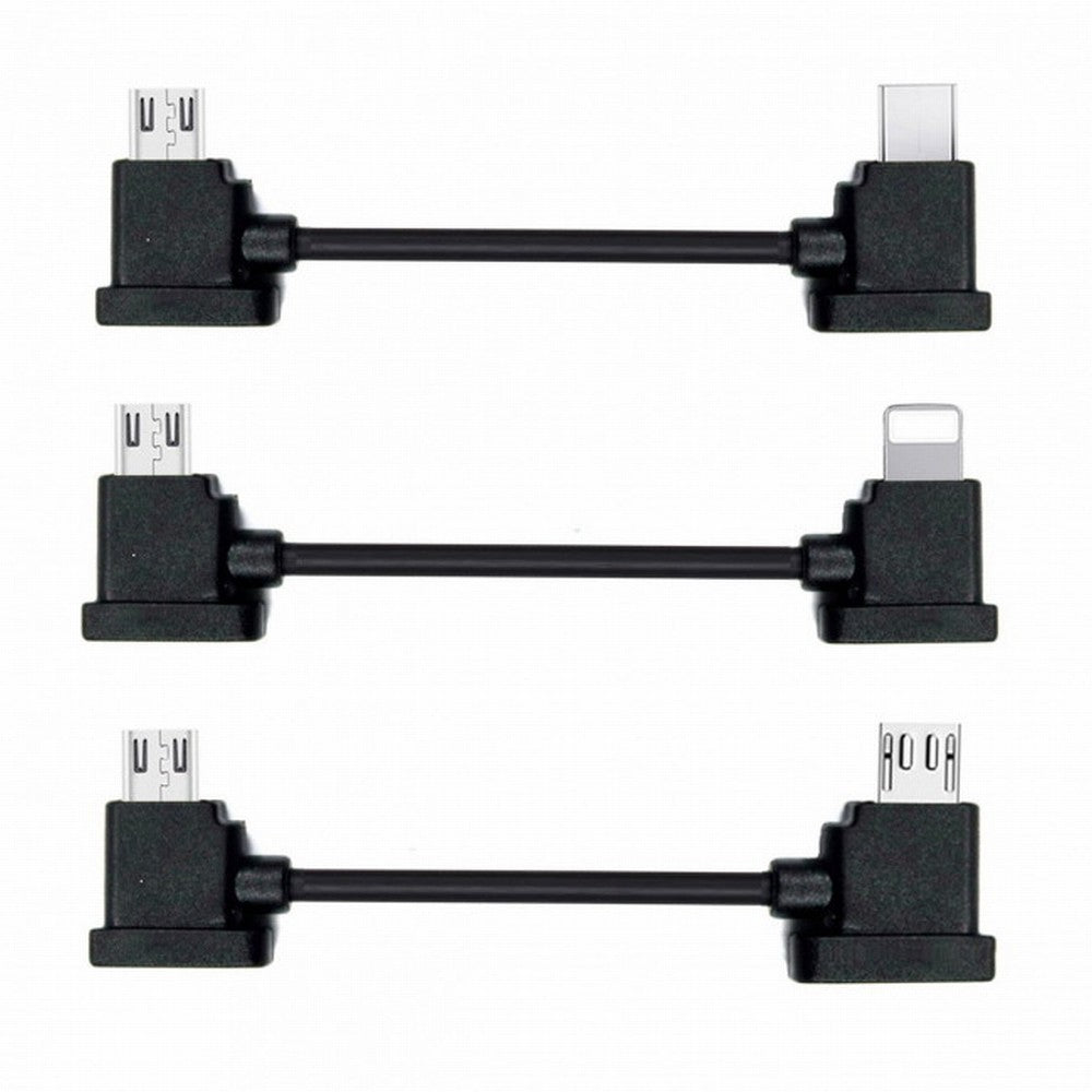 Chenyang 3pcs/set Remote Controller Data Cable Type-C Micro 8P to Micro USB for Mavic Pro Platinum Mavic Park RC Accessories U2-041